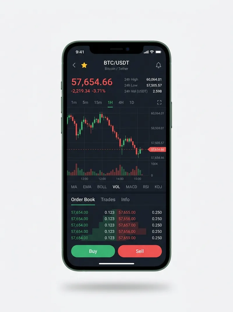The same portfolio view on a mobile screen The same portfolio view on a mobile screen